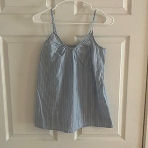 Vince blue and white striped tank